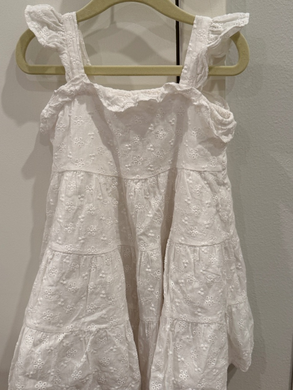 Angel Dear White Eyelet Girls Dress 2T